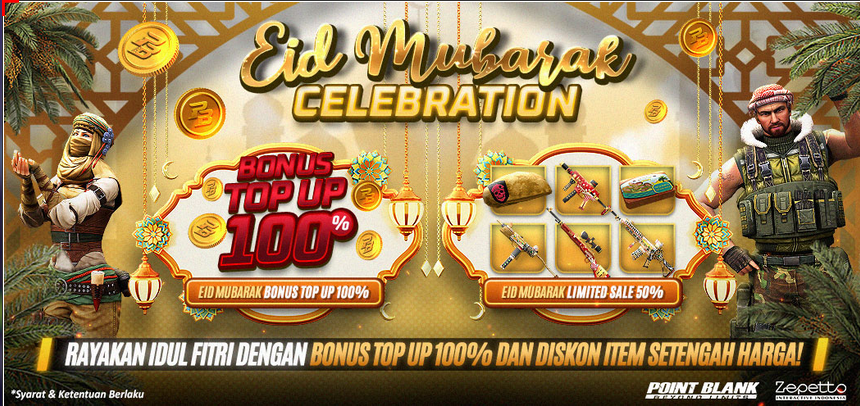 BONUS TOP UP 100% CASH POINTBLANK | BURSAGAME X ANU JASA GB